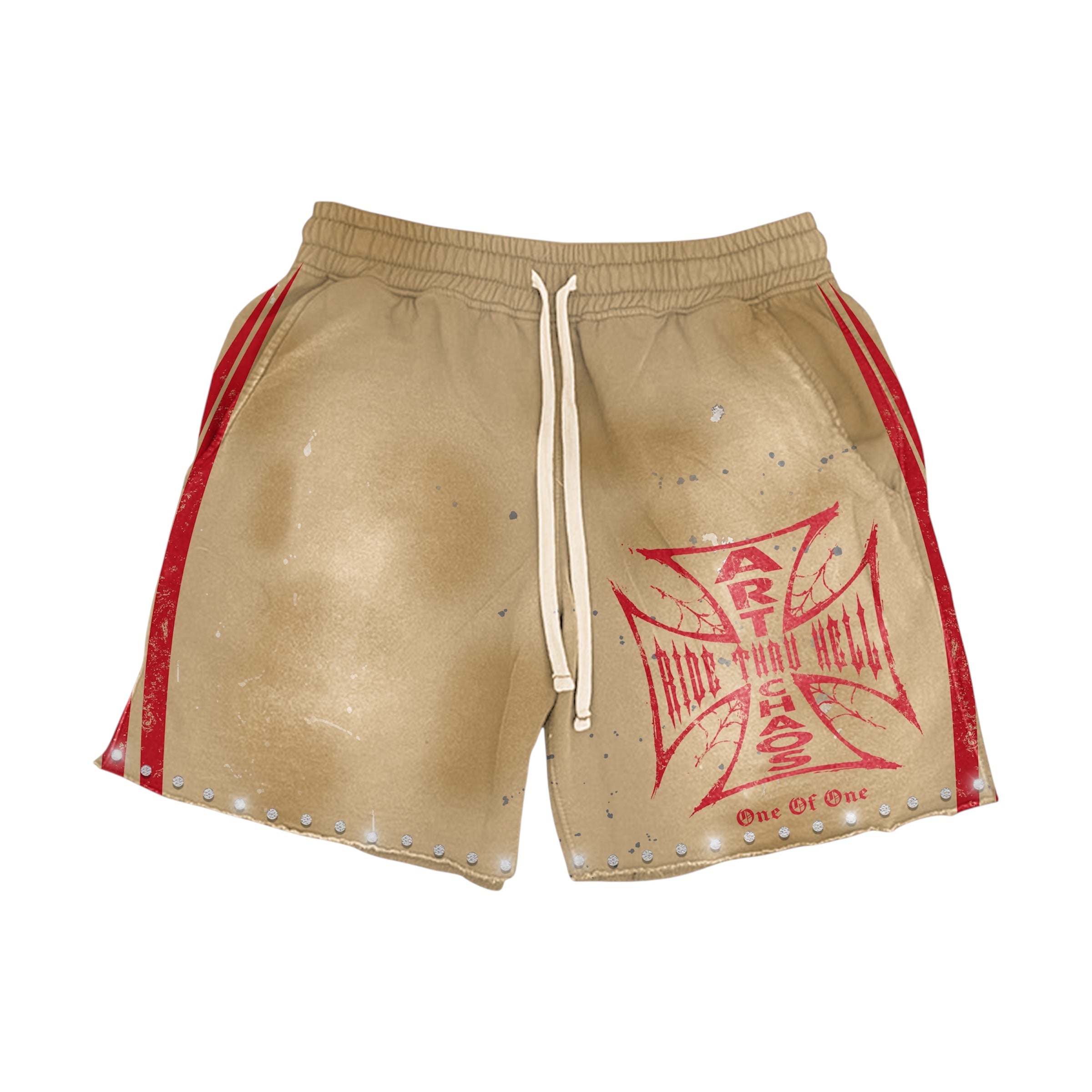 Art Meets Chaos Shorts - Sand