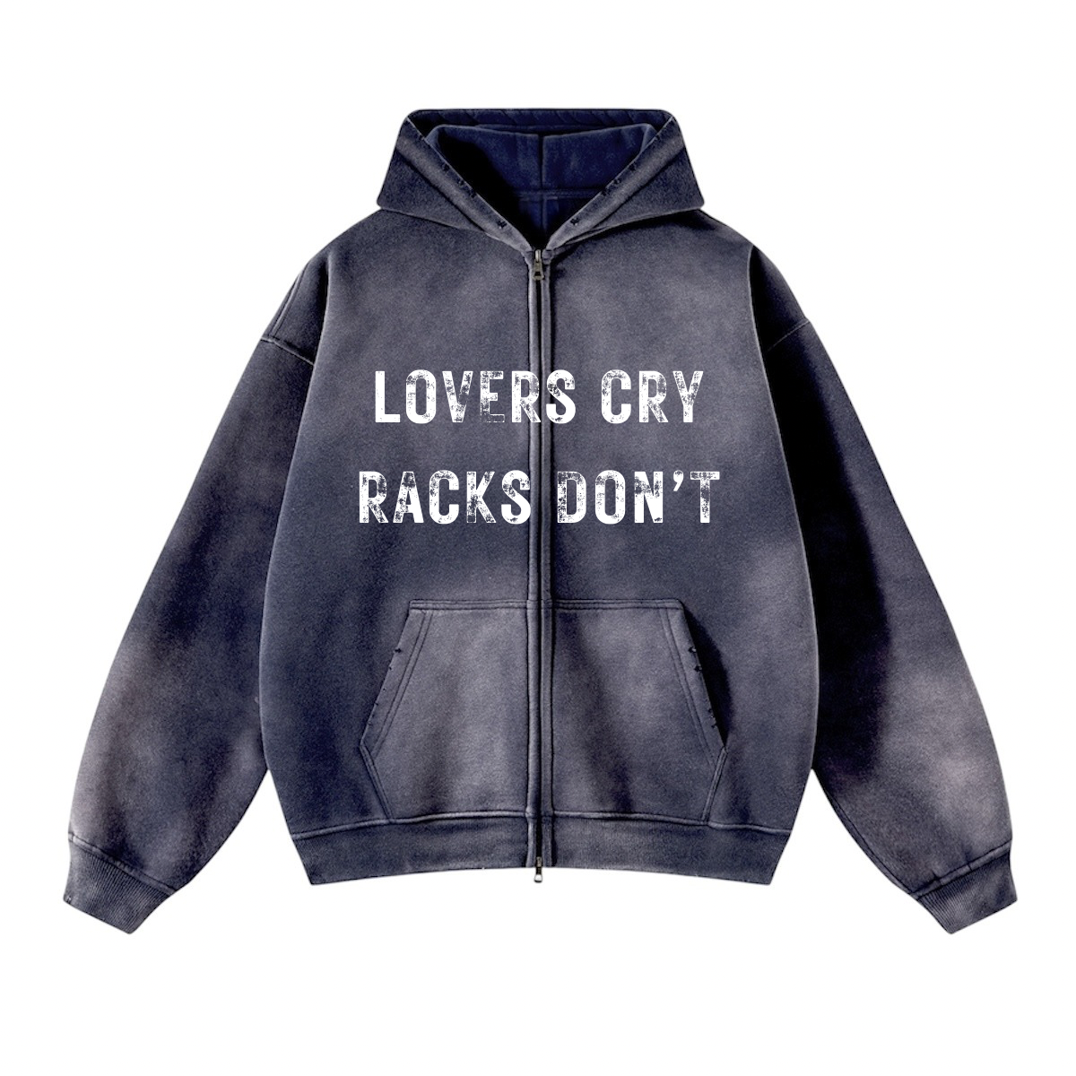 Racks Don’t Cry Hoodie - Midnight Blue